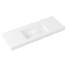 Essential Accessible 1200mm Gloss White Rectangular Composite Wall Hung Basin